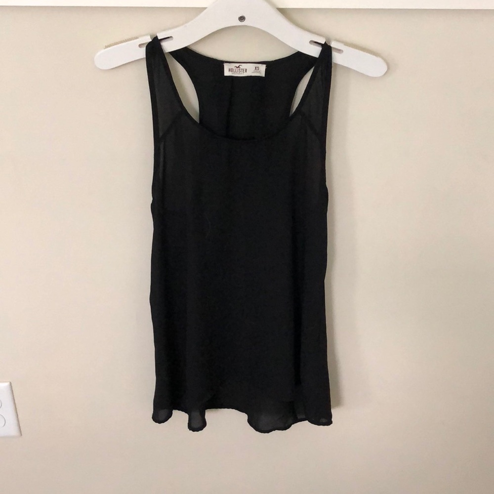Sheer black racerback tank